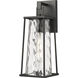 Dutton 1 Light 16 inch Powder Coated Black Outdoor Wall Sconce